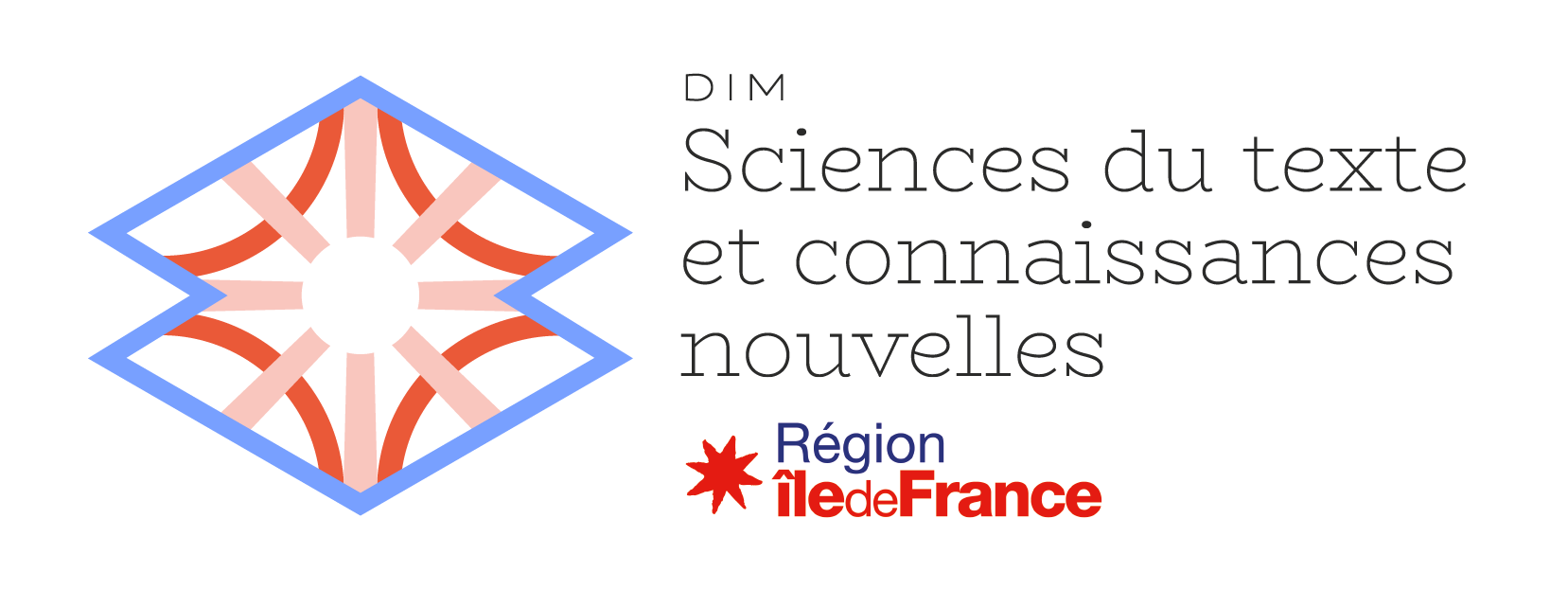 Logo &ldquo;DIM - Sciences du texte et connaissances nouvelles&rdquo;
